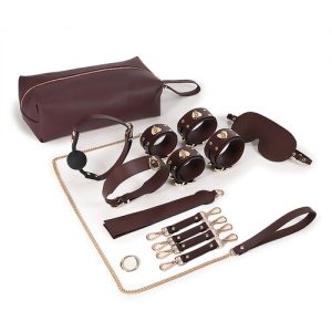 Adam & Eve Mahogany Desires Bondage Collection With Travel Case