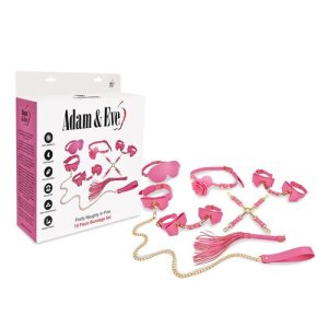 Adam & Eve Pretty Naughty In Pink 10 Piece Bondage Set